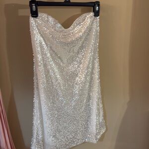 12 Tribe white sequin dress. Brand new tags on!